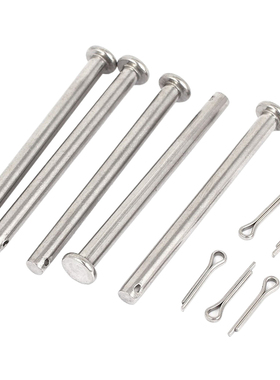 304 Flat Head Round Clevis Pins Fastener M5x60mm 5pcs