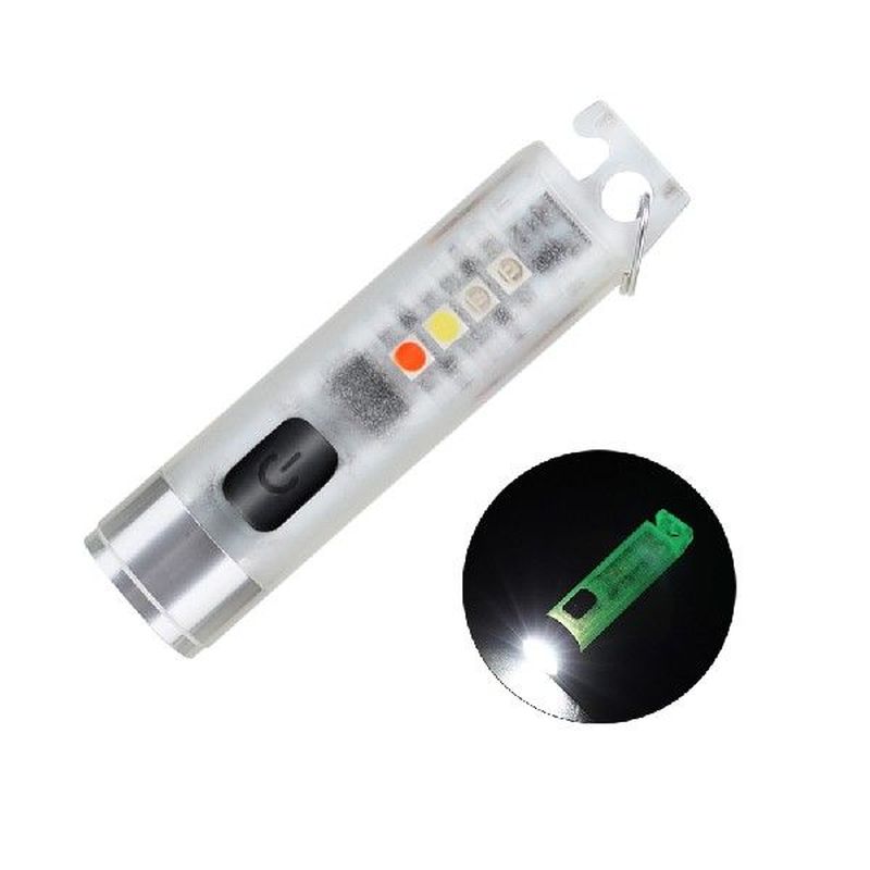 Mini Keychain Flashlight LED Portable Pocket Torch Lamp USB
