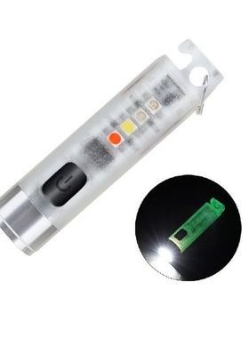 Mini Keychain Flashlight LED Portable Pocket Torch Lamp USB