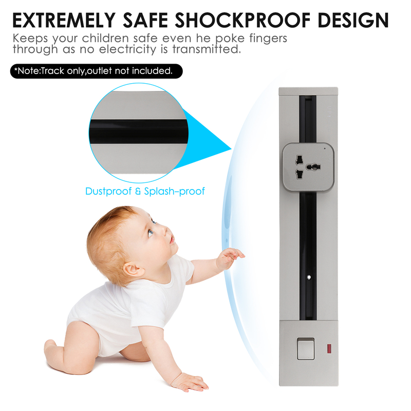 Removable Outlet Track System Concealed Type 6000W High