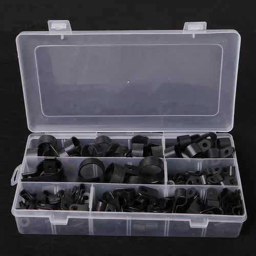 200PCS Nylon PType Cable Clamp Fastener Wire Clips Cable Cor