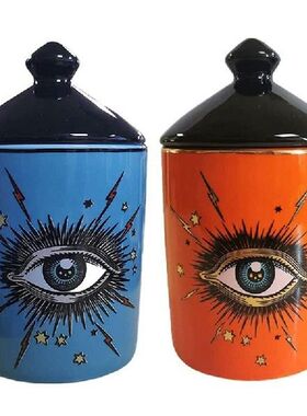 Eye Starry Sky Incense Candle Holder, Ceramic Candle Jar