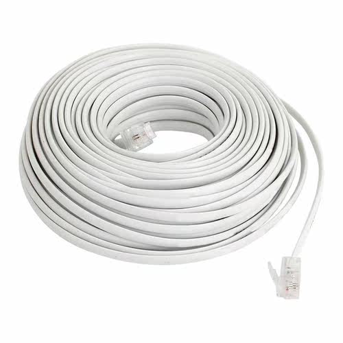 RJ11 6P2C Telephone Extension Cable 19M White