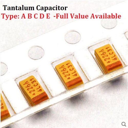 5PCS Tantalum Capacitor Type  E 108 1000UF 6V  SMD Capacitan