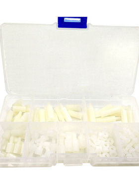 180PCS M3 Nylon White Hex M-F Spacers/ Screws/ Nuts Assorted
