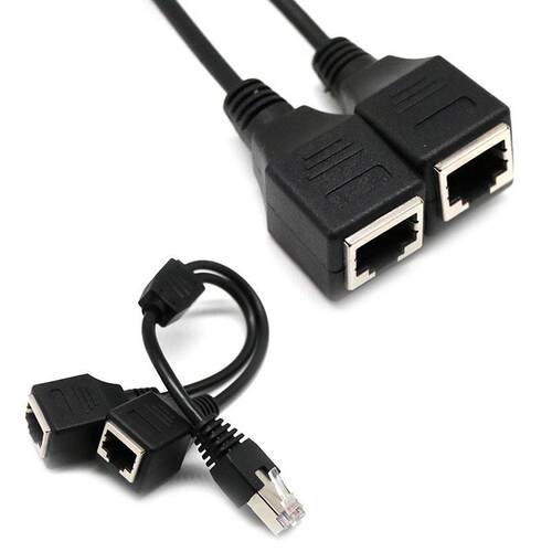 RJ45 Male To Female LAN 0.3M Splitter Extension Cable Networ