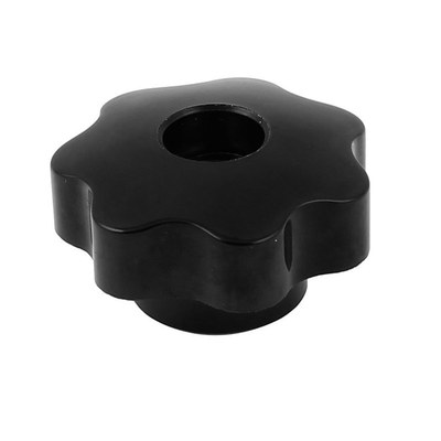 Screw On Type Handle Star Knurled Knob M10x50mm Black
