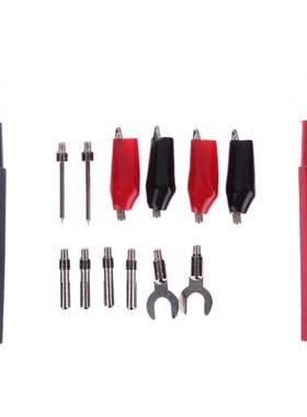 16pcs Multimeter Probe Silicone Test Lead Cable Alligator Bu