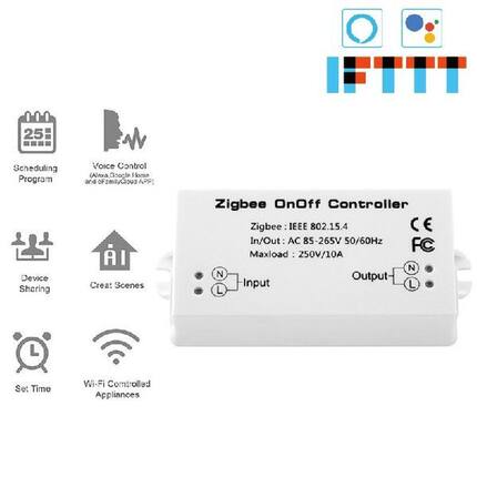 10A Zigbee On/Off Controller Smart Switch APP Remote