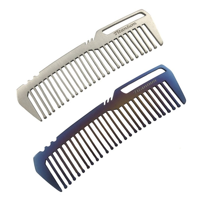 portable titanium alloy comb edc super light hair brush
