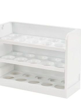 Plastic Egg Holder For Refrigerator 3-Layer Flip Fridge Egg