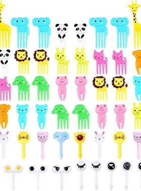 Cartoon Fruit Fork Set Sandwich Stick Twisted Party Buffet
