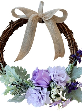 Hot Artificial Rose Flower Hydrangea Wreath Spring Wreath