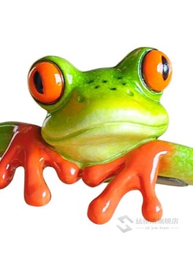 Resin 3D Craft Frog Figurine Decoration Ornat Statue Miniatu