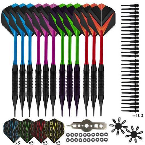 12pcs Soft Nylon Tip Darts Aluminum Shaft for Electronic