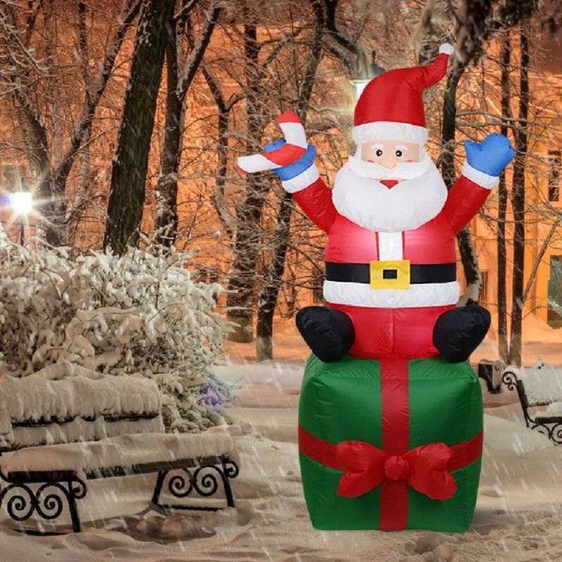 1.8m Inflatable Sitting Santa Claus Model Doll Christmas
