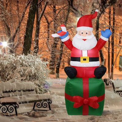 1.8m Inflatable Sitting Santa Claus Model Doll Christmas