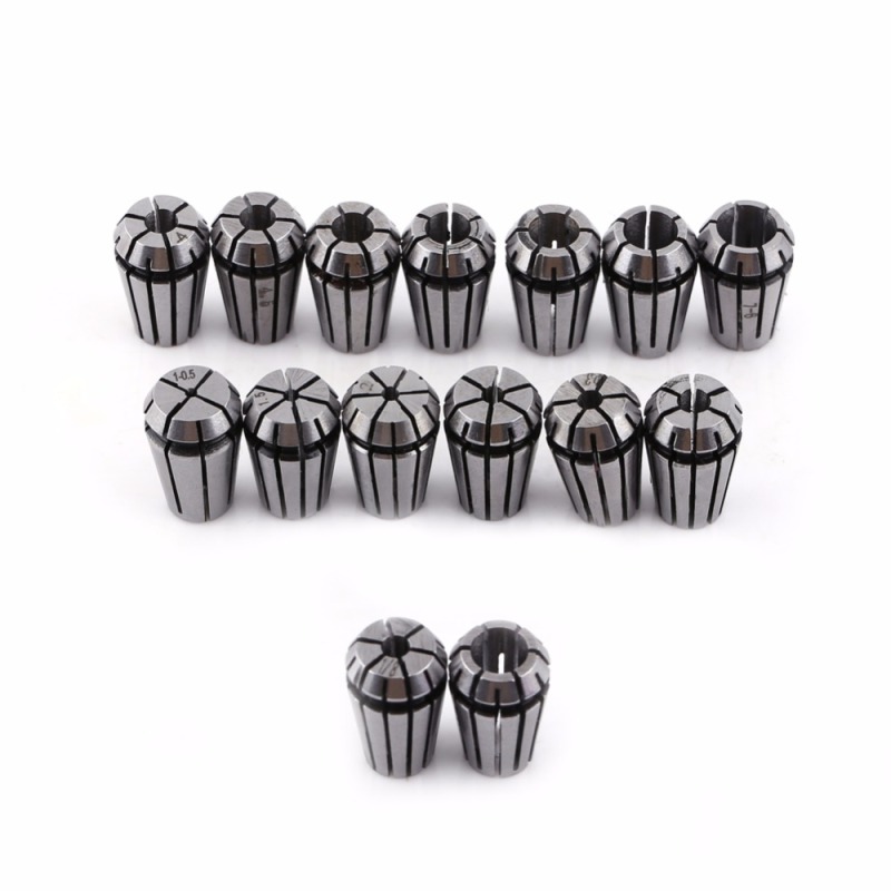 15pcs ER11 Spring Collet Set for CNC Engraving Machine Milli