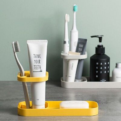 Bathroom Shelves Toothbrush Holder Mouthwash Cup Storag