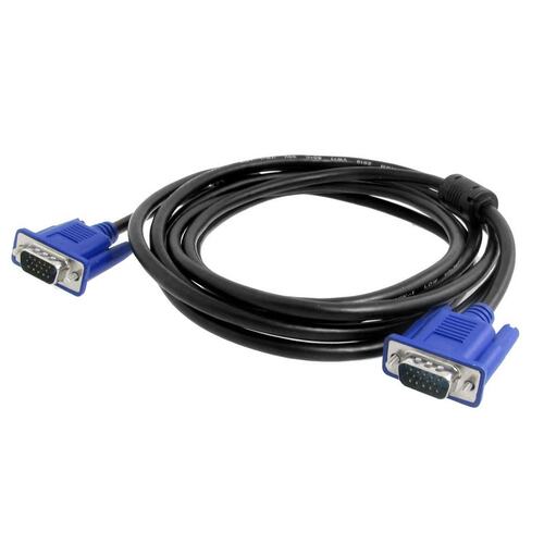 USB Cable HD15 Pin to HD 15 Pin VGA Cable 3 Meters Black