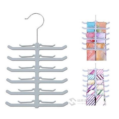 *Clothes Hanger Organizer Tie Scarf Scarves Hanger Drying Ra
