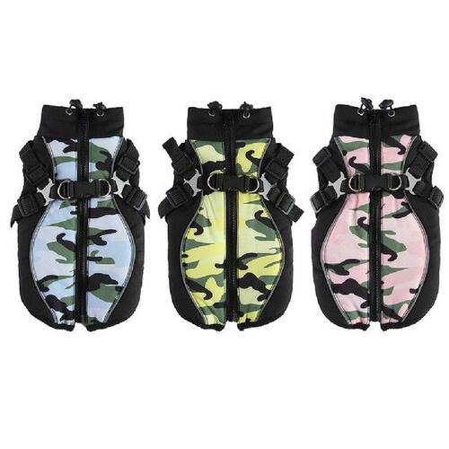 Winter Pet Dog Clothes Waterproof Dog Jacket with Harness