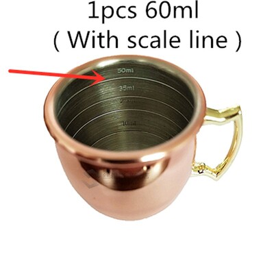 60ml Measuring  Tools Bar Measure Cocktail Jigger Copper Pla