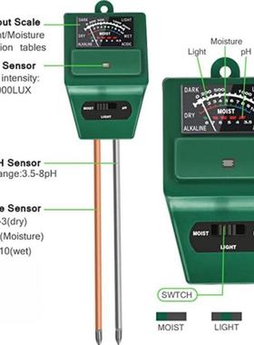 3 in 1 soil PH meter Moisture/pH Test Acidity humidity sunli
