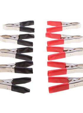 10 Pieces 75mm Insulated Testing Alligator Crocodile Clips