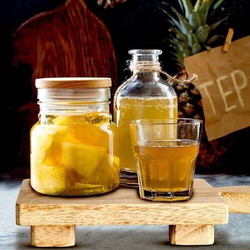 Wood Pedestal Riser Stand For Bottles Plant Makeup Tissues