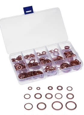 150pcs Washer Metric 15 Sizes Copper Flat Washers Gaskets Wa