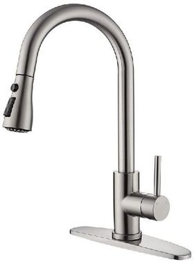Kitchen Faucet With Pull Down Sprayer Multitask Mode Single