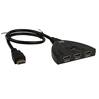 3 IN 1OUT 1080P HDMI AUTO Splitter Switcher HUB Box Cable Fo