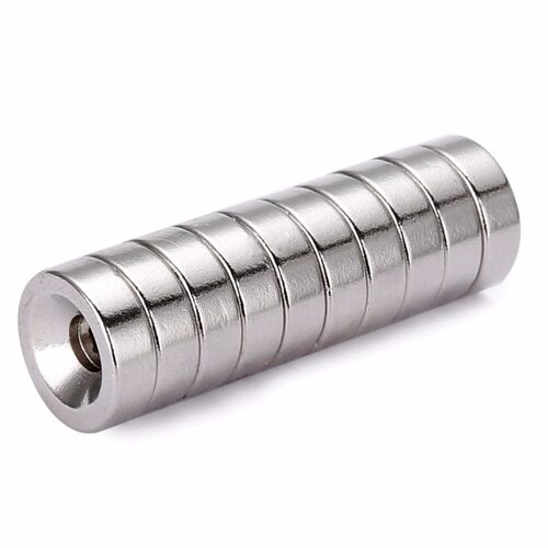 10pcs Round Disc Fridge Magnets Hole 4mm N50 Rare Earth Neod