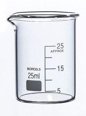 25ml Low m Beaker Chemistry Laboratory Borosilicate Glass Tr