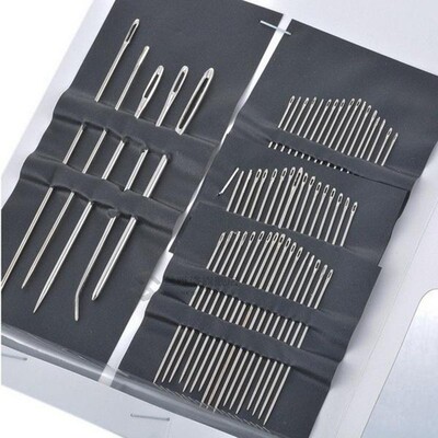 55Pcs/Set Stainless Steel Sewing Needles Sewing Pins Set for