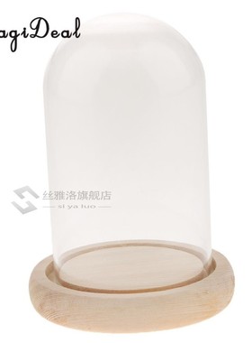 *MagiDeal Transparent Glass Cover Flowers Cake LED Lights Di