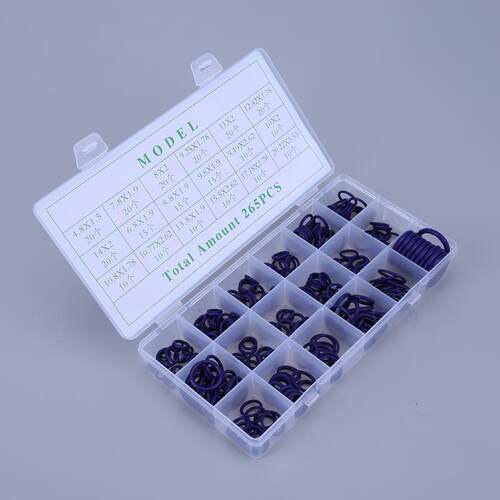 270Pcs 18 Sizes Kit Conditioning HNBR O Rings Car Vehicle Re