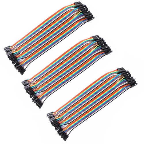 3 40pc Dupont Wire Jumper Cable 1P-1P 2.54mm female to Femal