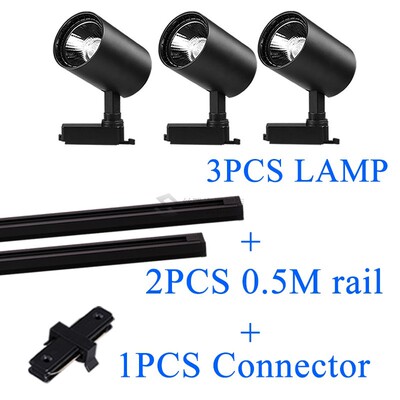 Full Set LED Track Light Lamps 12/20/30/40W COB Led Spot Lig