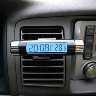 Backlight Clip Clock Automotive Car 2in1 LCD