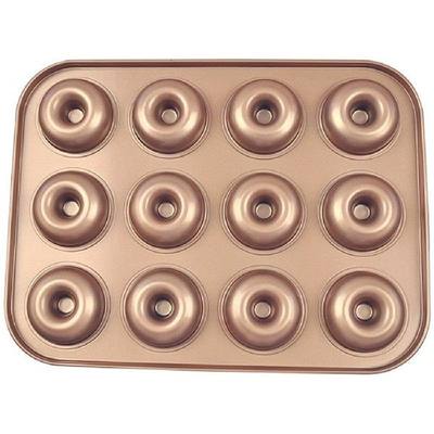 12 Holes Donut Pan Carbon Steel Doughnut Baking Tray