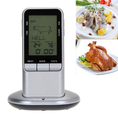 LCD Barbecue Timer Food Cooking Thermometer Probe Meat Therm