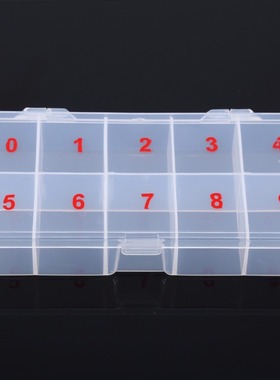 10 Cells Translucent Beads Rhinestones Storage Case for Nail