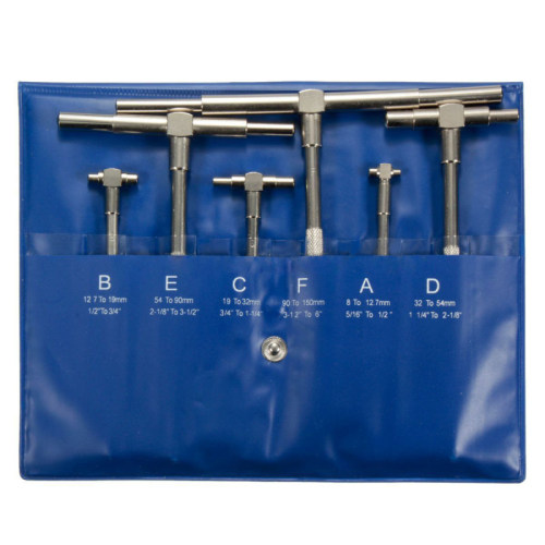 6Pcs Telescopic Gauge Micrometer Measurement Bore Engineers