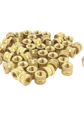 M3 x 3mm x 4mm Brass Injection Molding Knurled Threaded Inse