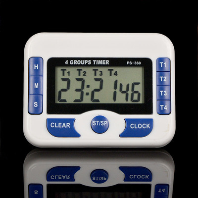 Digital 4 Group Channel Training Study Cooking Kitchen Timer