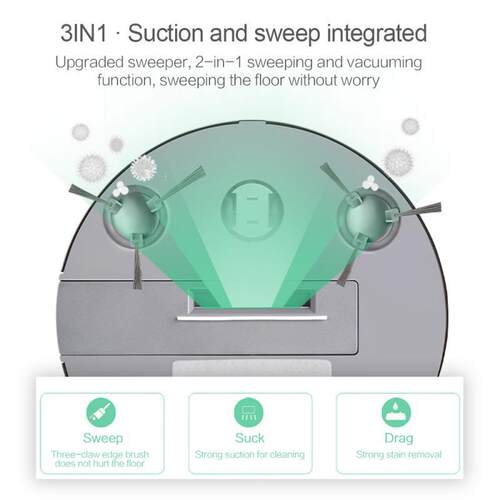 1800 Pa 3-In-1 Smart Sweeping Robot Vacuum Cleaner Floor