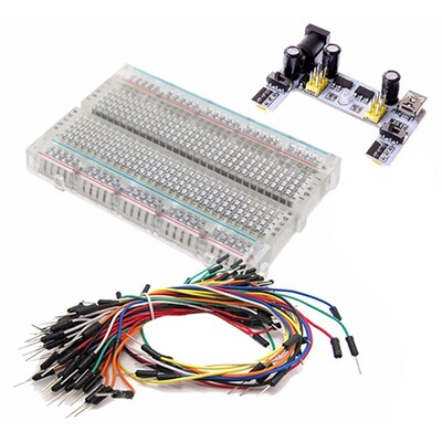 Clear Mini Prototype board deck & k2 Power Supply, 65 pc
