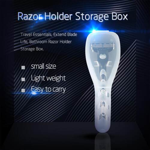 Travel Shaver Case Razor Box Blades Holder Plastic Suitcase